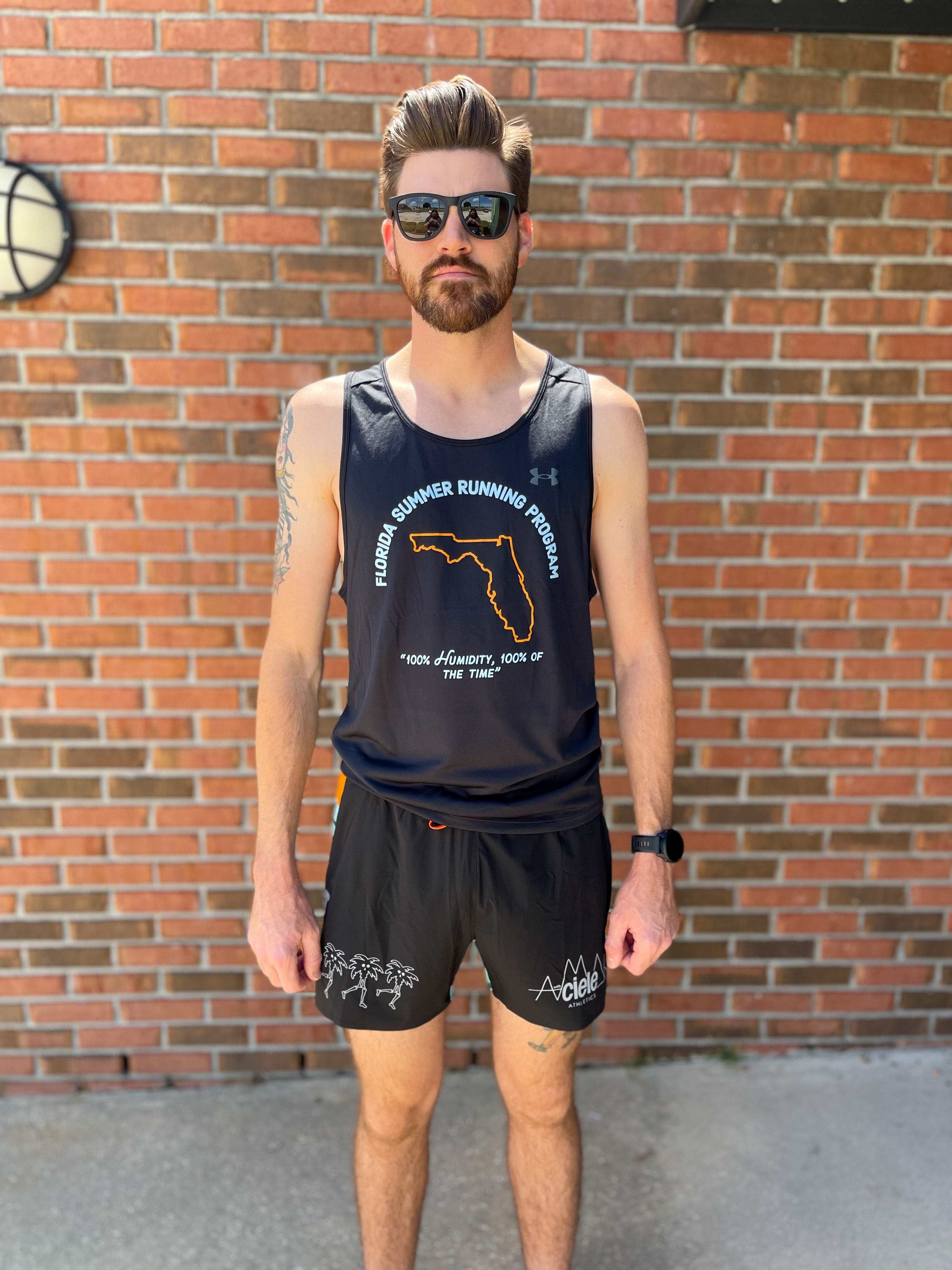 RUNNING ZONE Men's Summer Running Tank BLACK