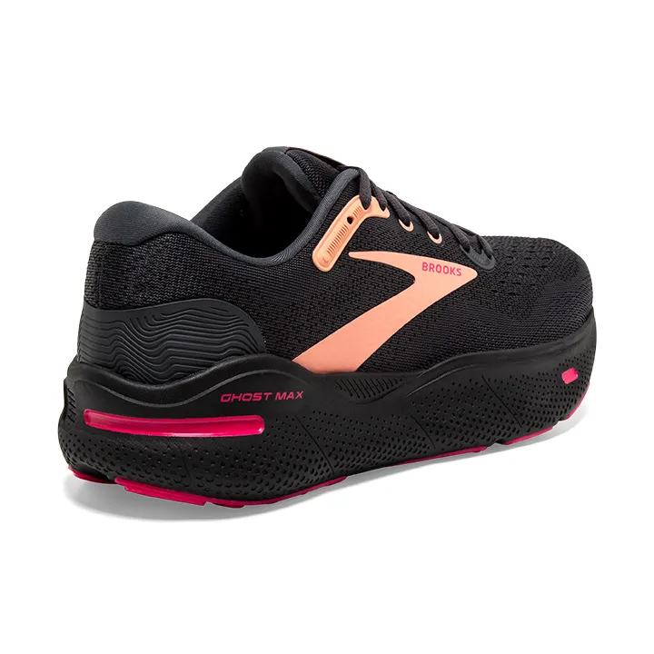 Brooks Women's Ghost Max BLACK/PAPAYA/RASPBERRY