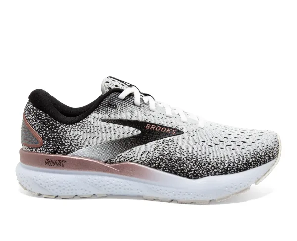 Brooks ghost 16 箱あり　美品 Brooks Women's Ghost 16 White/Black/Rose Gold